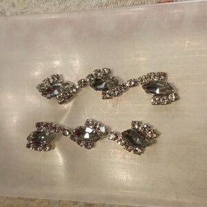 Pretty Crystal Drop Earrings w/ Marquis Shaped Crystals - NEW YEARS EVE STYLE